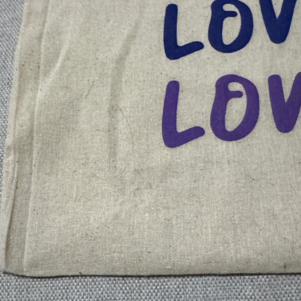 NWOT Cloth Shoppers Tote Bag-“Love is Love” Single Sided Front Logo - Picture 5 of 12
